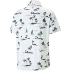 Puma Cloudspun Low Tide Polo -Callaway Store puma cloudspun low tide polo white back itempicture