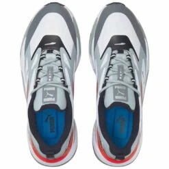 Puma GS-Fast Golf Shoes White/High Rise/High Risk Red -Callaway Store puma gs fast golf shoes white high rise high risk red 376357 04 top itempicture