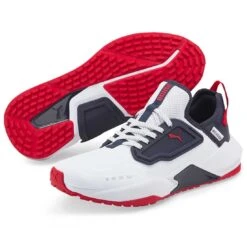 Puma GS.One Golf Shoes White/Navy Blazer/Ski Patrol 7 Puma GS.One Golf Shoes White/Navy Blazer/Ski Patrol -Callaway Store puma gs one golf shoes white navy blazer ski patrol pair itempicture