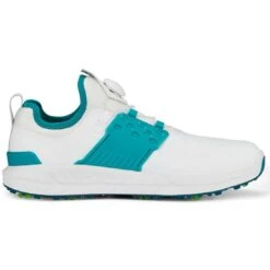 Puma Ignite Articulate Disc Golf Shoes White/Silver/Green Lagoon -Callaway Store puma ignite articulate disc white silver green lagoon 376079 08 profile2 itempicture