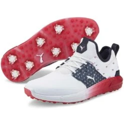 Puma Ignite Articulate Volition Golf Shoes White/Silver/Ski Patrol -Callaway Store puma ignite articulate volition golf shoes white silver ski patrol pair itempicture