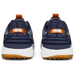 Puma Ignite Elevate Disc Golf Shoes Navy/Silver -Callaway Store puma ignite elevate disc golf shoes navy silver 376080 05 heel itempicture