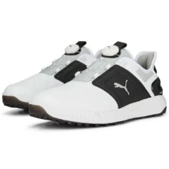 Puma Ignite Elevate Disc Golf Shoes White/Black/Silver 8 Puma Ignite Elevate Disc Golf Shoes White/Black/Silver -Callaway Store puma ignite elevate disc golf shoes white black silver 376080 06 pair itempicture