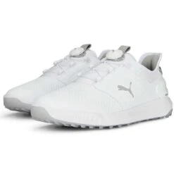 Puma Ignite Elevate Disc Golf Shoes White/Silver 8 Puma Ignite Elevate Disc Golf Shoes White/Silver -Callaway Store puma ignite elevate disc golf shoes white silver 376080 01 pair itempicture