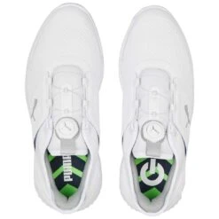 Puma Ignite Elevate Disc Golf Shoes White/Silver 9 Puma Ignite Elevate Disc Golf Shoes White/Silver -Callaway Store puma ignite elevate disc golf shoes white silver 376080 01 top itempicture