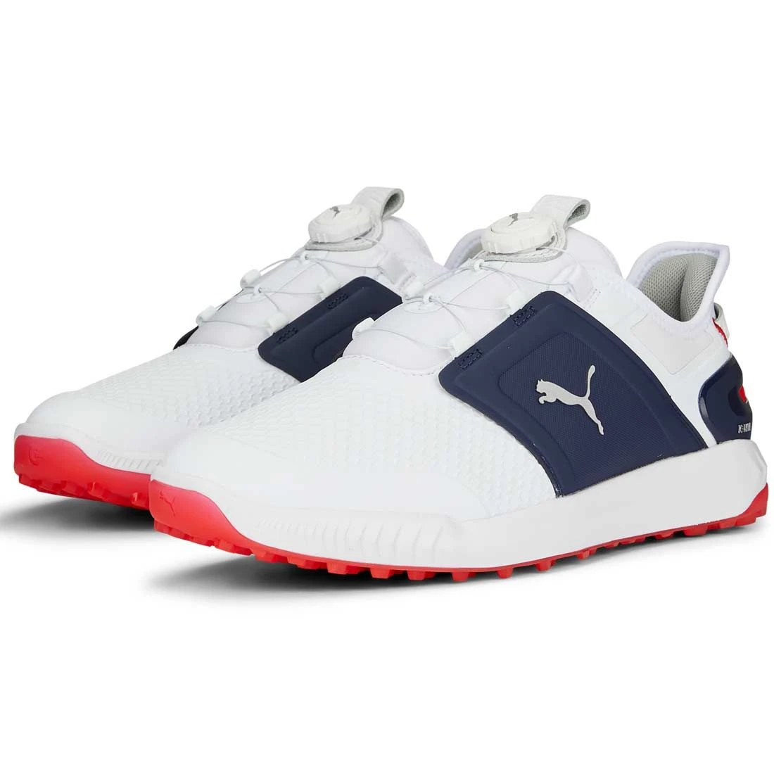 Puma Ignite Elevate Disc Golf Shoes White/Silver/Navy 3 Puma Ignite Elevate Disc Golf Shoes White/Silver/Navy - Image 3