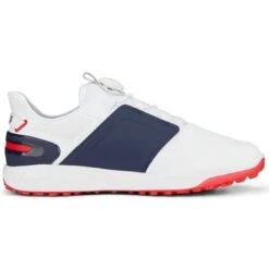Puma Ignite Elevate Disc Golf Shoes White/Silver/Navy 11 Puma Ignite Elevate Disc Golf Shoes White/Silver/Navy -Callaway Store puma ignite elevate disc golf shoes white silver navy 376080 04 profile2 itempicture