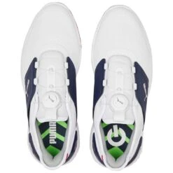 Puma Ignite Elevate Disc Golf Shoes White/Silver/Navy 10 Puma Ignite Elevate Disc Golf Shoes White/Silver/Navy -Callaway Store puma ignite elevate disc golf shoes white silver navy 376080 04 top itempicture