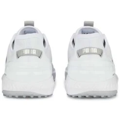 Puma Ignite Elevate Golf Shoes White/Silver -Callaway Store puma ignite elevate golf shoes white silver 376077 01 heel itempicture
