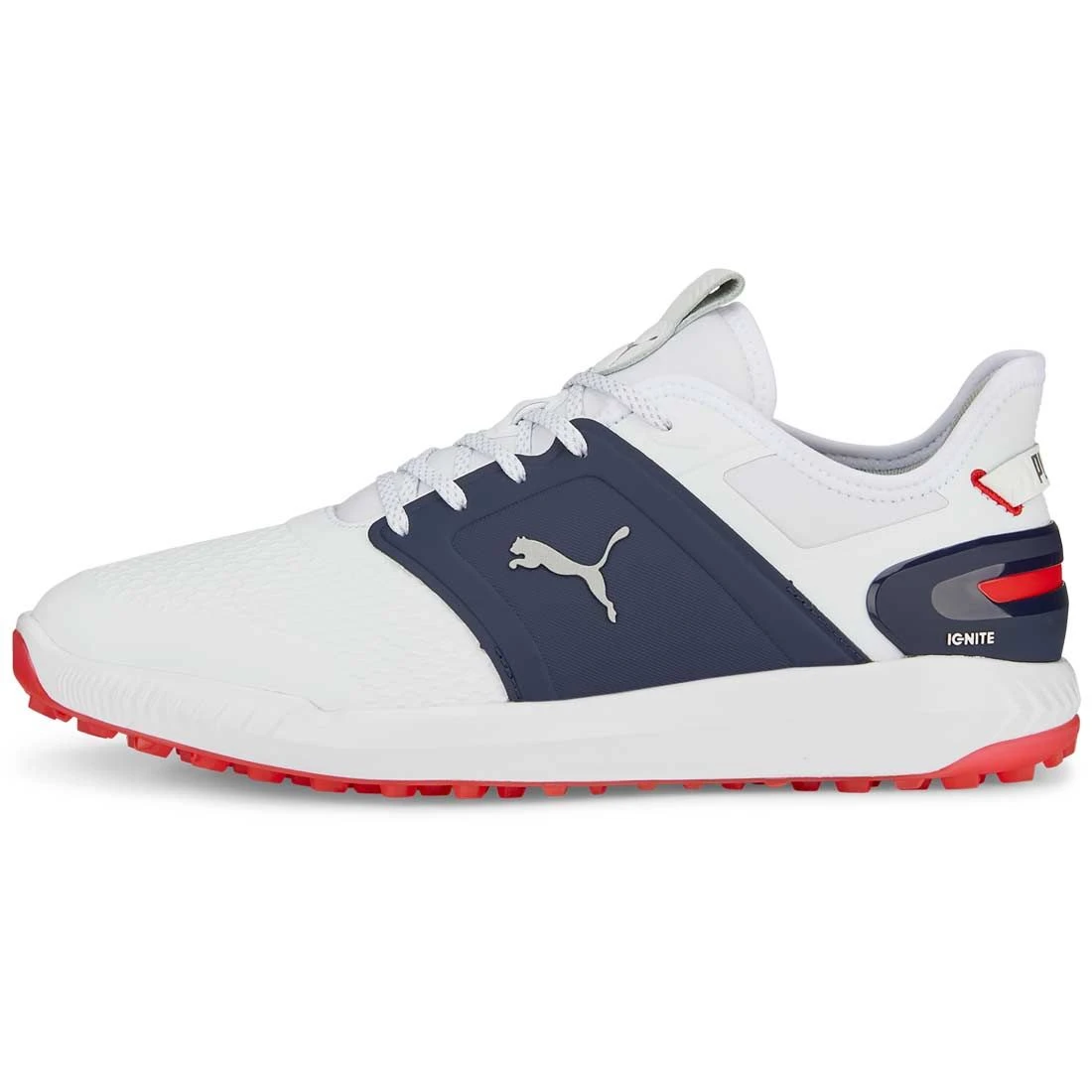 Puma Ignite Elevate Golf Shoes White/Silver/Navy 1 Puma Ignite Elevate Golf Shoes White/Silver/Navy