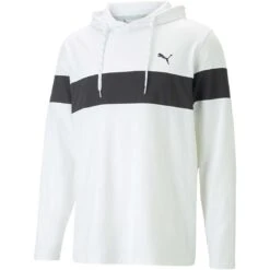 Puma MATTR Colorblock Hoodie 6 Puma MATTR Colorblock Hoodie -Callaway Store puma mattr colorblock hoodie white black front itempicture
