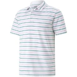 Puma MATTR Striper Polo 6 Puma MATTR Striper Polo -Callaway Store puma mattr striper polo bright white green lagoon itempicture