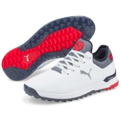 Puma Proadapt Alphacat Golf Shoes White/Navy Blazer/High Risk Red -Callaway Store puma proadapt alphacat golf shoes white navy blazer high risk red beauty itempicture