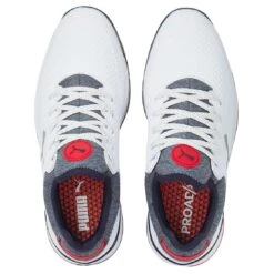 Puma Proadapt Alphacat Golf Shoes White/Navy Blazer/High Risk Red -Callaway Store puma proadapt alphacat golf shoes white navy blazer high risk red top itempicture