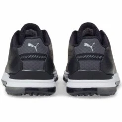 Puma Proadapt Alphacat Leather Golf Shoes Black/Silver -Callaway Store puma proadapt alphacat leather golf shoes black silver 376044 02 heel itempicture