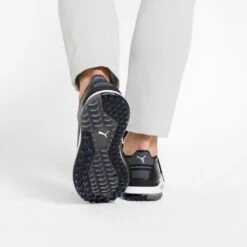 Puma Proadapt Alphacat Leather Golf Shoes Black/Silver -Callaway Store puma proadapt alphacat leather golf shoes black silver 376044 02 mod2 itempicture