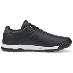 Puma Proadapt Alphacat Leather Golf Shoes Black/Silver -Callaway Store puma proadapt alphacat leather golf shoes black silver 376044 02 profile2 itempicture
