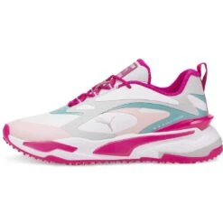 Puma Women's GS-Fast Golf Shoes White/Chalk Pink/Porcelain