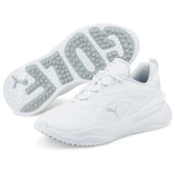Puma Women's GS-Fast Golf Shoes White/White -Callaway Store puma womens gs fast golf shoes white white pair itempicture
