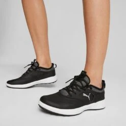 Puma Women's Ignite Malibu Golf Shoes Black/Silver/Black 17 Puma Women's Ignite Malibu Golf Shoes Black/Silver/Black -Callaway Store puma womens ignite malibu golf black silver black 376158 02 mod1 itempicture