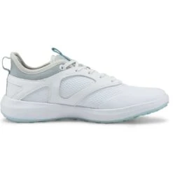 Puma Women's Ignite Malibu Golf Shoes White/Silver/Lucite 9 Puma Women's Ignite Malibu Golf Shoes White/Silver/Lucite -Callaway Store puma womens ignite malibu golf white silver lucite 376158 01 profile2 itempicture