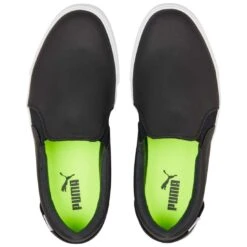 Puma Women's Tustin Fusion Slip-On Golf Shoes Black/Quiet Shade -Callaway Store puma womens laguna tustin slipon black quiet shade 376783 02 top itempicture