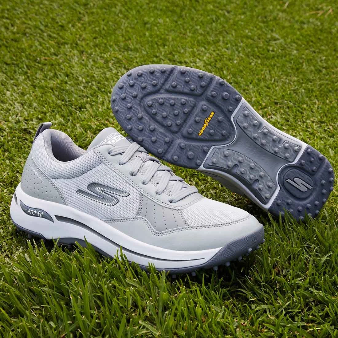 Skechers GO GOLF Arch Fit Line Up Golf Shoes Grey 5 Skechers GO GOLF Arch Fit Line Up Golf Shoes Grey - Image 5
