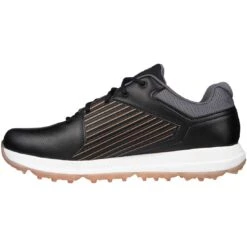 Skechers Women's Arch Fit GO GOLF Elite 5 GF Golf Shoes Black/Rose Gold -Callaway Store skechers w arch fit go golf elite 5 shoes black gold 123065 bkrg spine itempicture
