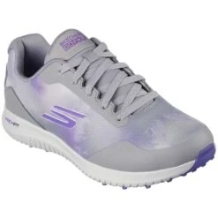 Skechers Women's Arch Fit GO GOLF Max 2 Splash Golf Shoes Grey/Purple 7 Skechers Women's Arch Fit GO GOLF Max 2 Splash Golf Shoes Grey/Purple -Callaway Store skechers w arch fit go golf max 2 splash grey purple 123068 gypr toe itempicture
