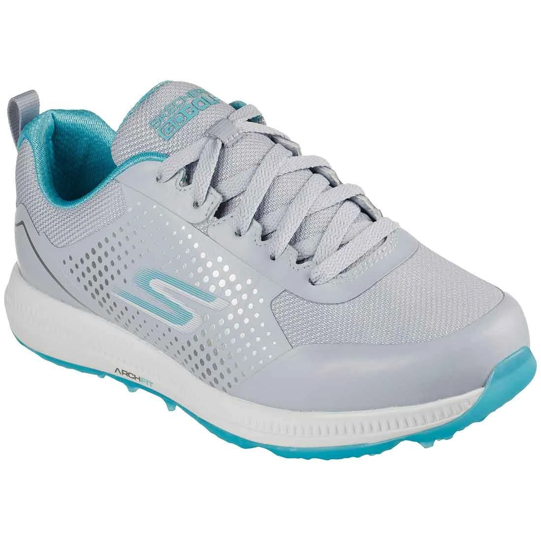 Skechers Women's GO GOLF Elite 5 Sport Golf Shoes Grey/Aqua 3 Skechers Women's GO GOLF Elite 5 Sport Golf Shoes Grey/Aqua - Image 3