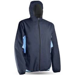 Sun Mountain Monsoon Hooded Rain Jacket 6 Sun Mountain Monsoon Hooded Rain Jacket -Callaway Store sun mountain 2023 monsoon hooded rain jacket navy glacier itempicture