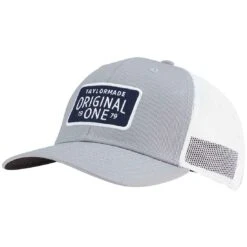 TaylorMade Lifestyle Original One Trucker Hat -Callaway Store taylormade 2023 lifestyle original one trucker hat grey white itempicture