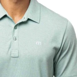 TravisMathew The Zinna Polo 29 TravisMathew The Zinna Polo -Callaway Store travismathew 2023 the zinna polo heather bearl green logo itempicture