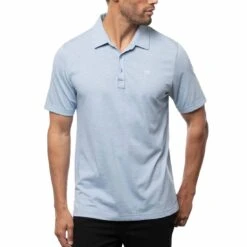 TravisMathew The Zinna Polo 24 TravisMathew The Zinna Polo -Callaway Store travismathew 2023 the zinna polo heather light blue front itempicture