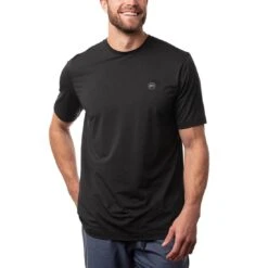 TravisMathew Scenic Vista Active Tee -Callaway Store travismathew scenic vista active tee black front itempicture