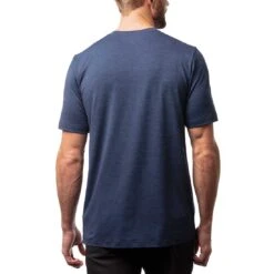 TravisMathew Scenic Vista Active Tee -Callaway Store travismathew scenic vista active tee heather blue back itempicture
