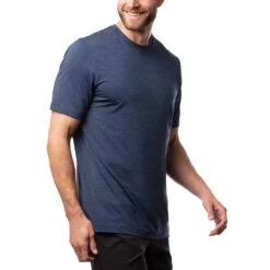 TravisMathew Scenic Vista Active Tee -Callaway Store travismathew scenic vista active tee heather blue side itempicture