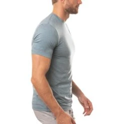 TravisMathew Scenic Vista Active Tee -Callaway Store travismathew scenic vista active tee heather copen blue side itempicture