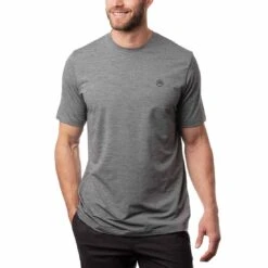 TravisMathew Scenic Vista Active Tee -Callaway Store travismathew scenic vista active tee heather grey front itempicture