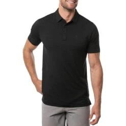 TravisMathew The Heater Polo -Callaway Store travismathew the heater polo black front itempicture