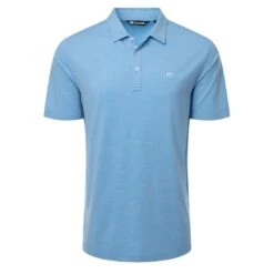 TravisMathew The Heater Polo -Callaway Store travismathew the heater polo heather heritage blue front itempicture