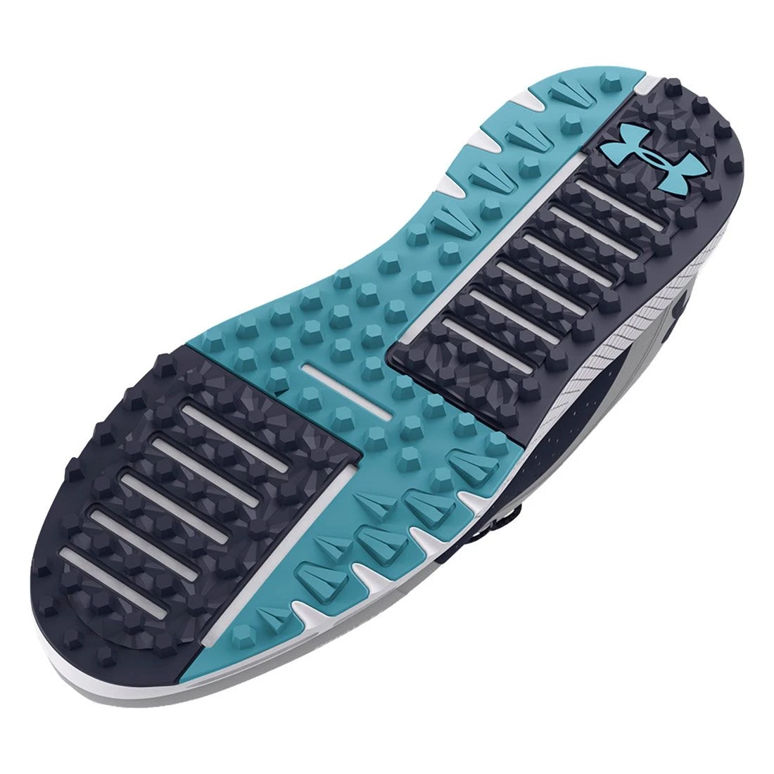 Under Armour Charged Draw 2 SL Golf Shoes Grey/Navy 2 Under Armour Charged Draw 2 SL Golf Shoes Grey/Navy - Image 2