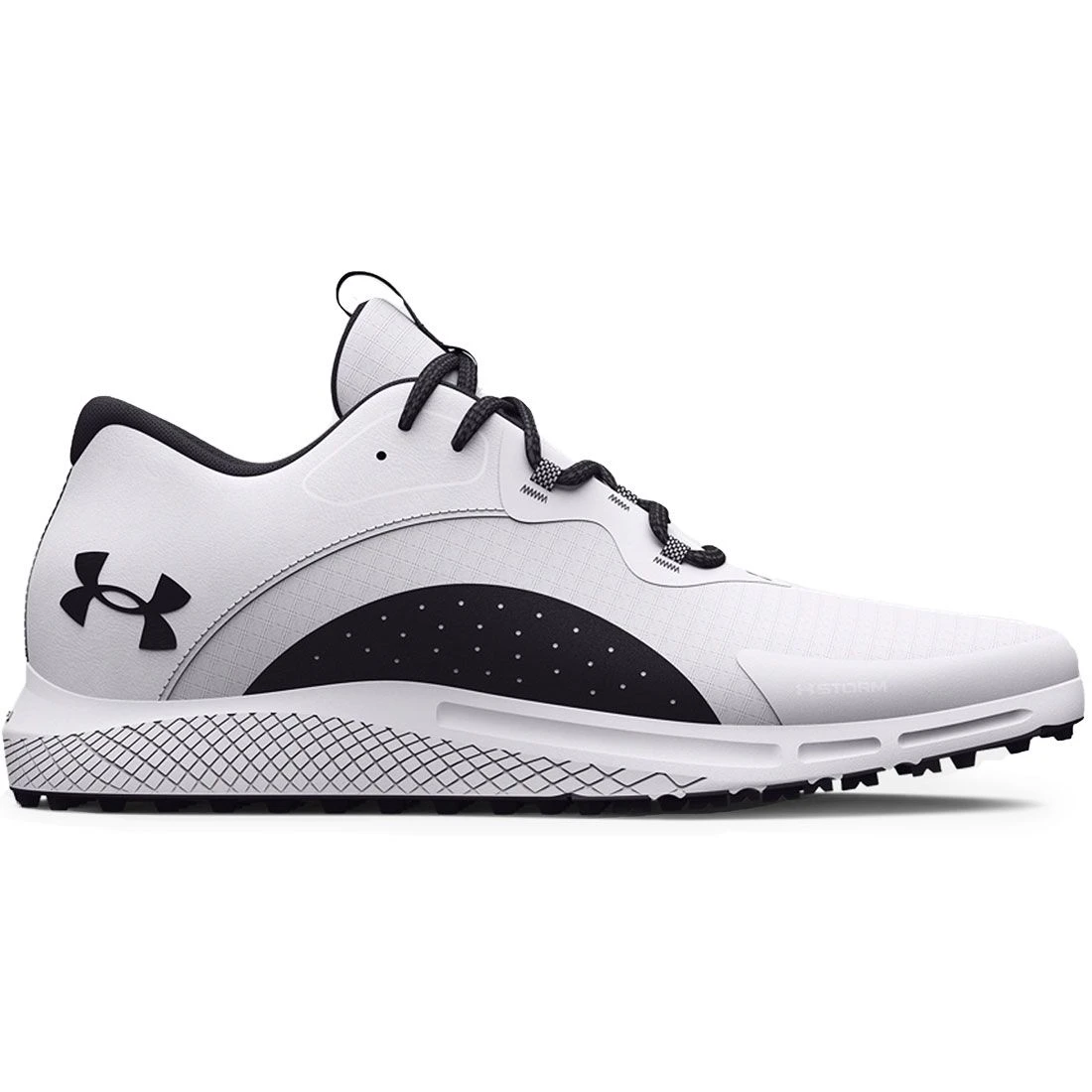 Under Armour Charged Draw 2 SL Golf Shoes White/Black 1 Under Armour Charged Draw 2 SL Golf Shoes White/Black